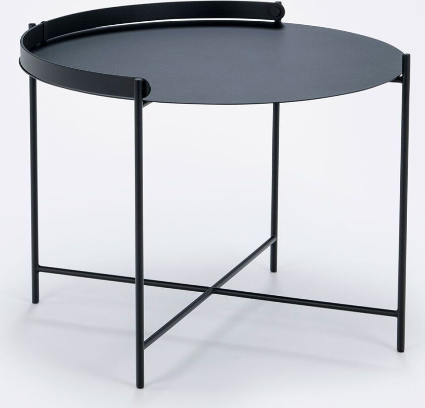 Edge sidebord 62 cm svart stål