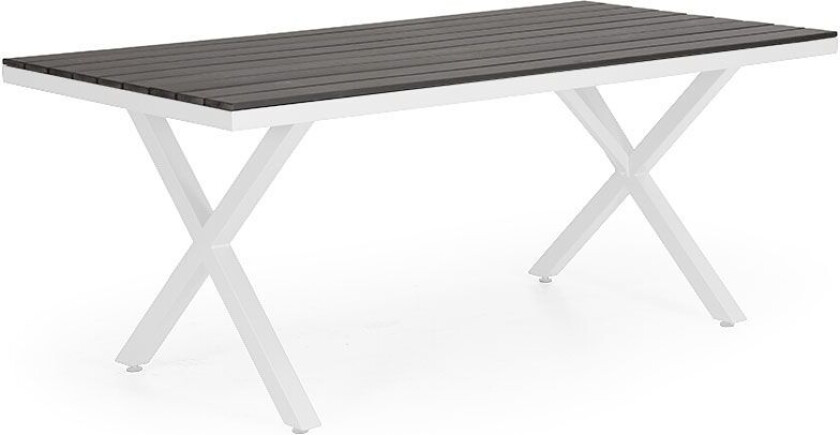 Leone spisebord 100 x 200 cm hvit/grå