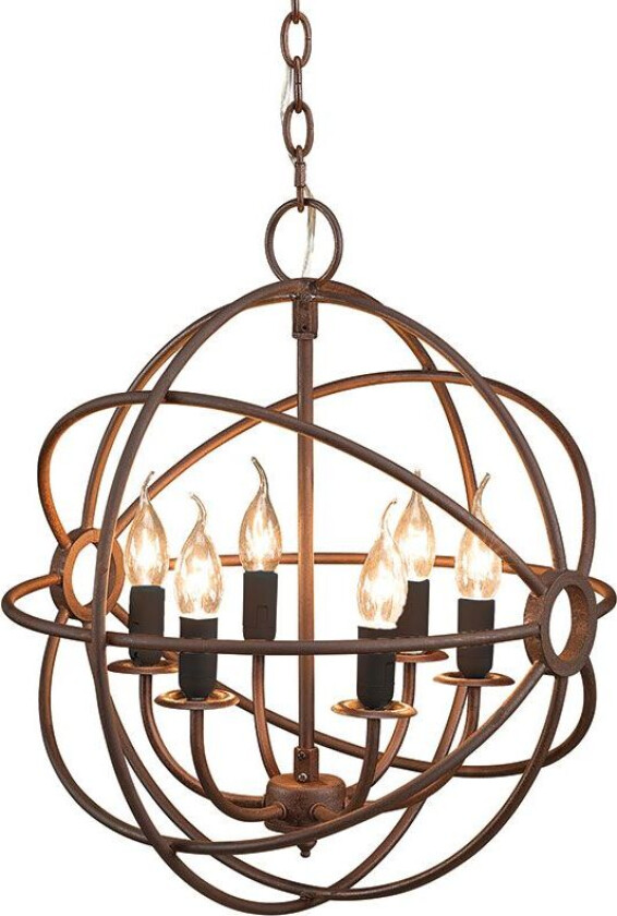 Taklampe Rome Antikk rust 45 cm