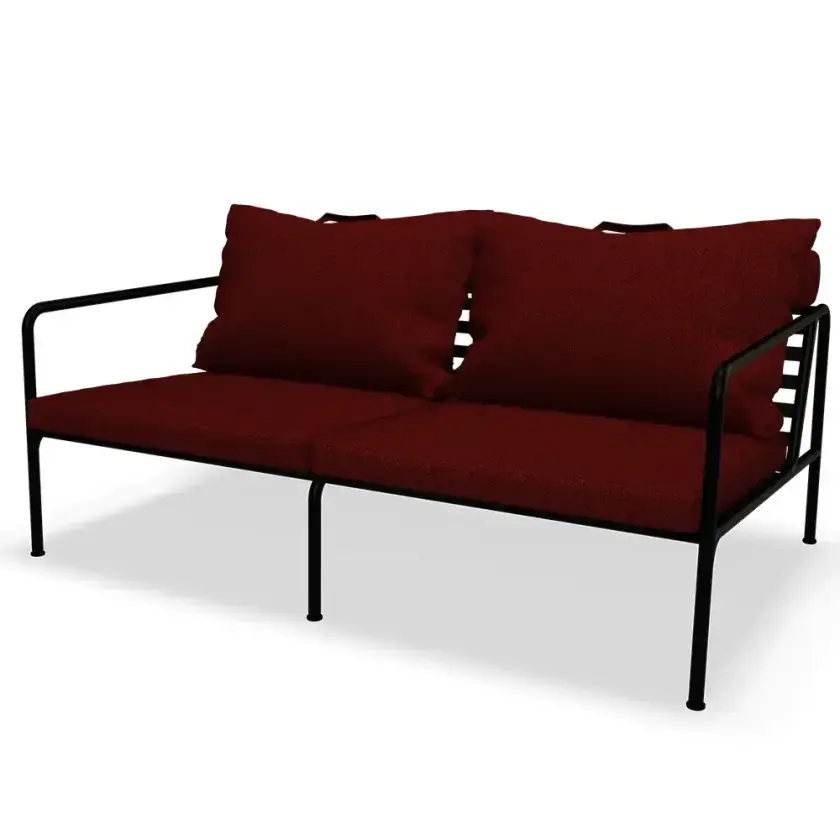 Avon 2-seters sofa Scarlet/Black