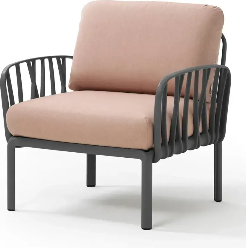 Komodo lenestol Anthracite - Rosa Quarzo