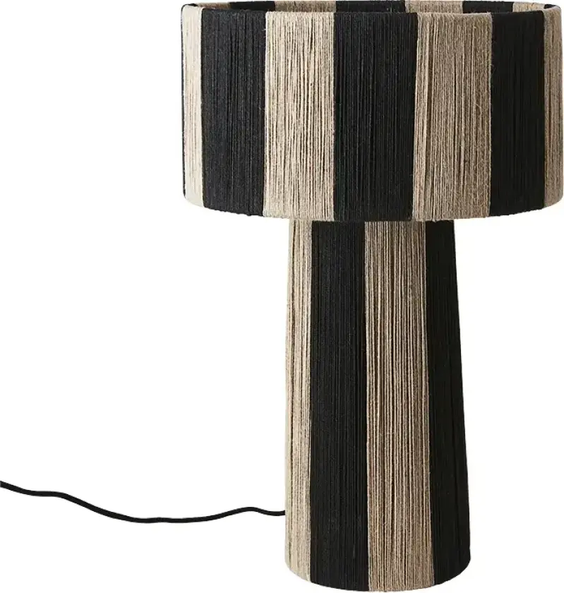 JULLAN bordlampe sort/natur 49 cm