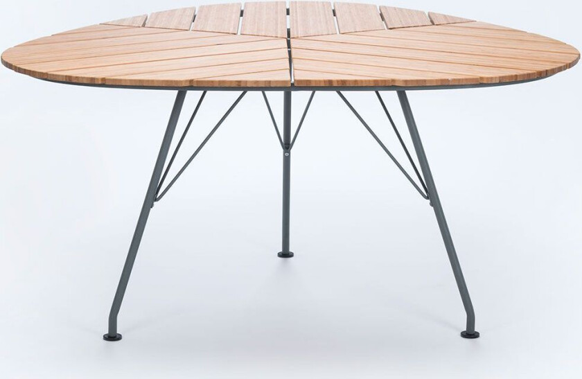 Leaf spisebord 146x146 cm aluminium/bambus