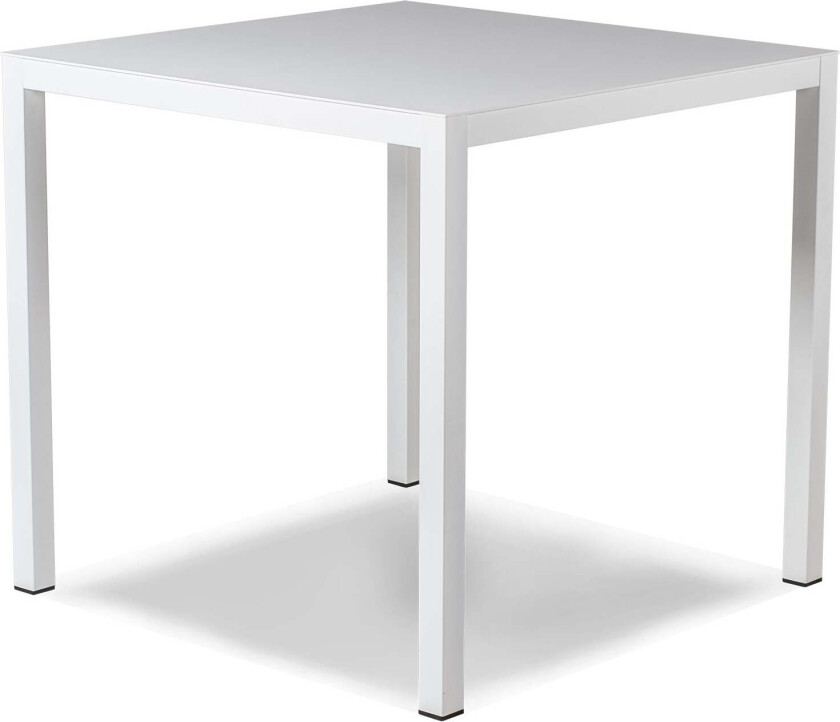 Aria spisebord 70x70 cm white aluminium