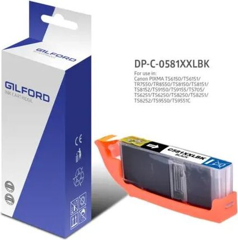 Blekk Svart Cli-581bk Xxl - Ts6150/8150 - 1998c001