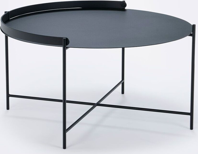 Edge sidebord 76 cm svart stål