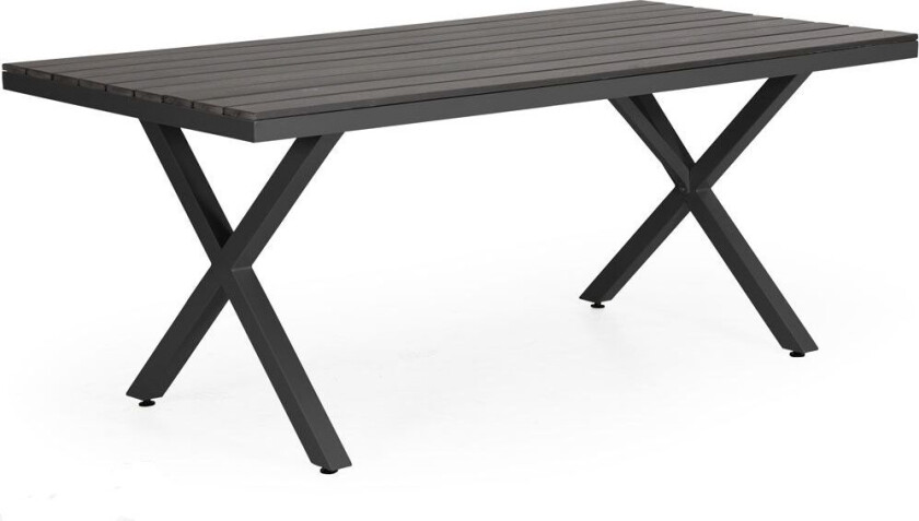 Leone spisebord 100 x 200 cm svart aluminium