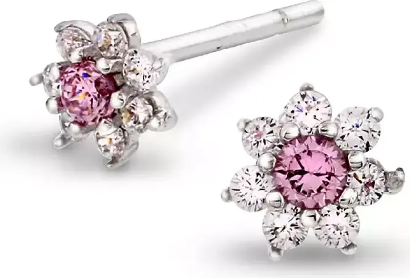 Øredobber til barn i 925 sølv med zirkonia