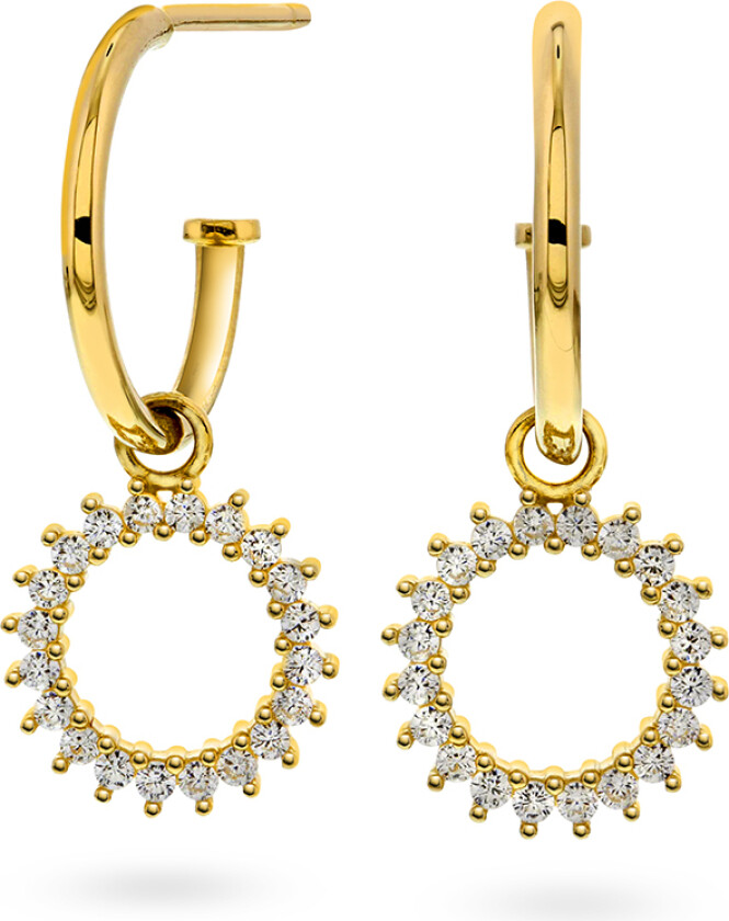 Bilde av Øredobber i 585 gult gull med zirkonia