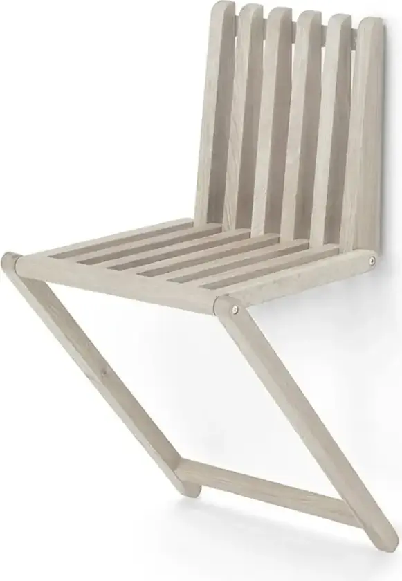 Zitti Sammenleggbar veggkrakk hvitoljet eik