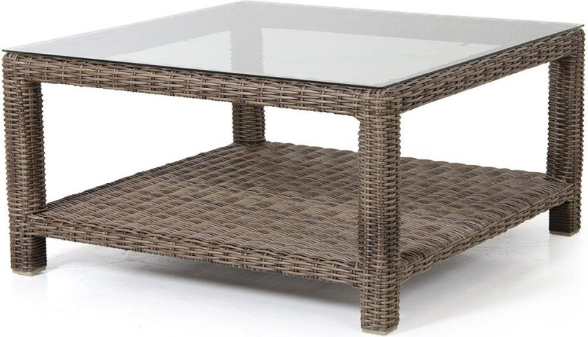 Ninja salongbord 90 x 90 cm rustikk kunstrotting