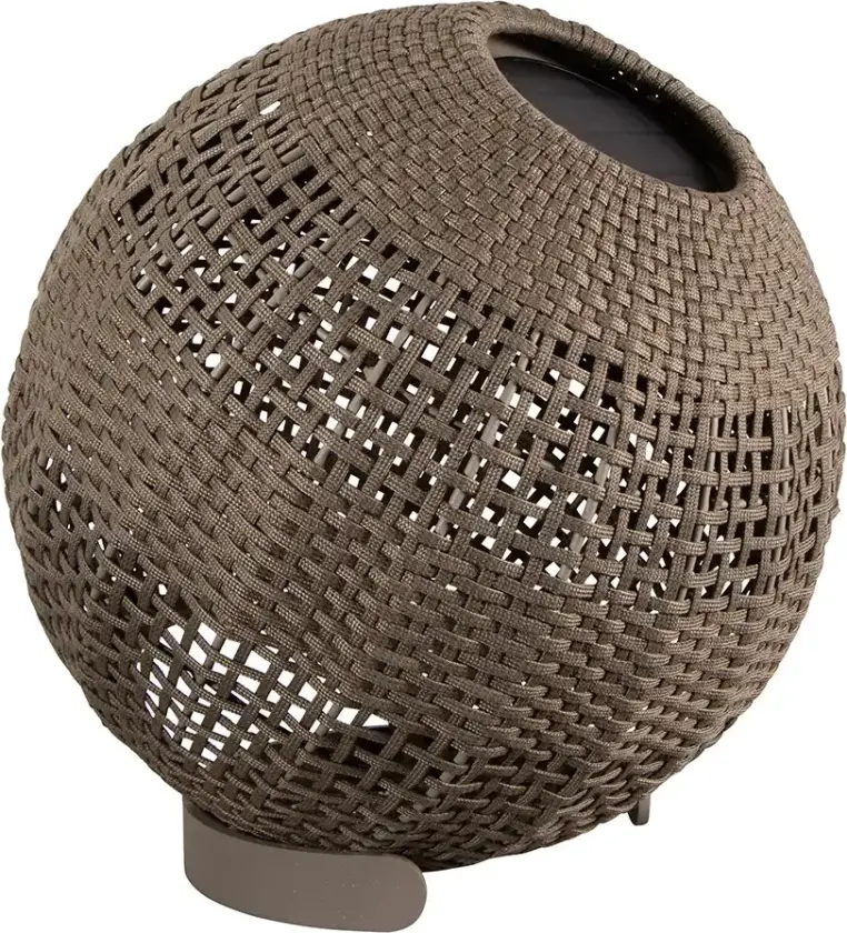 Illusion lampe rund Taupe, Soft Rope