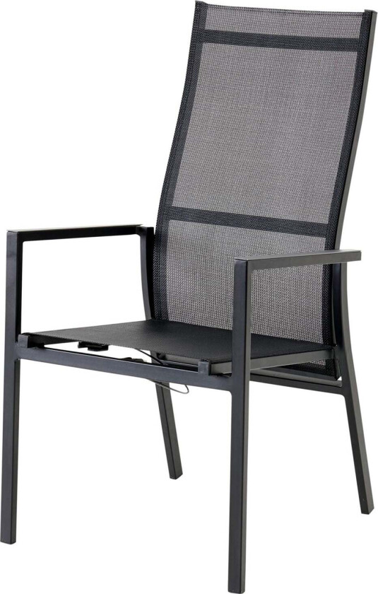 Avanti posisjonsstol svart aluminium/textilene