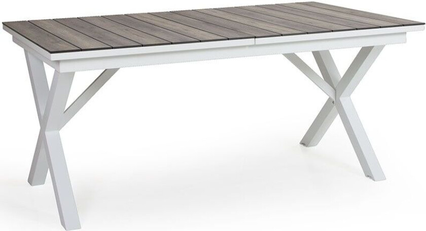 Hillmond uttrekkbart bord 100x166-226 cm hvit/natur