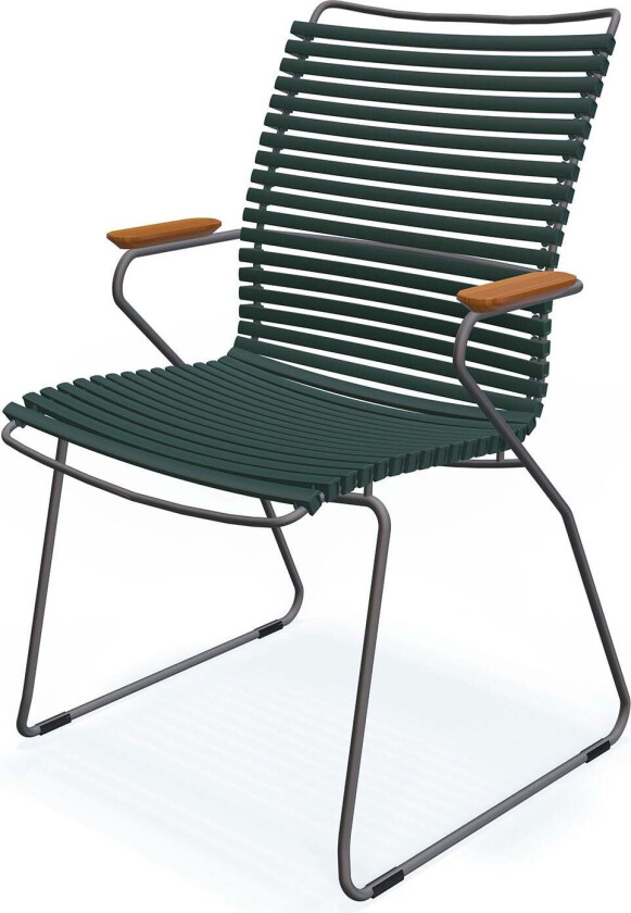Click lenestol høy furu grønn/grå bambus