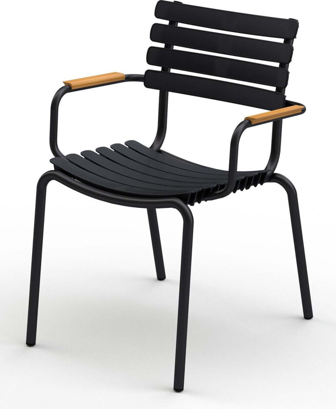 ReCLIPS spisestol Svart/Svart Aluminium Bambus