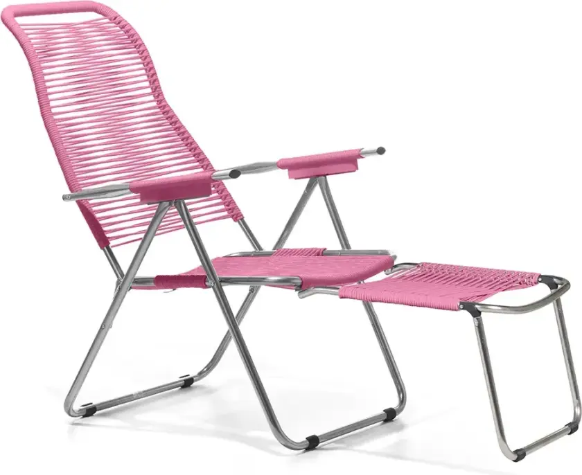 Spaghetti solstol pink matt aluminium