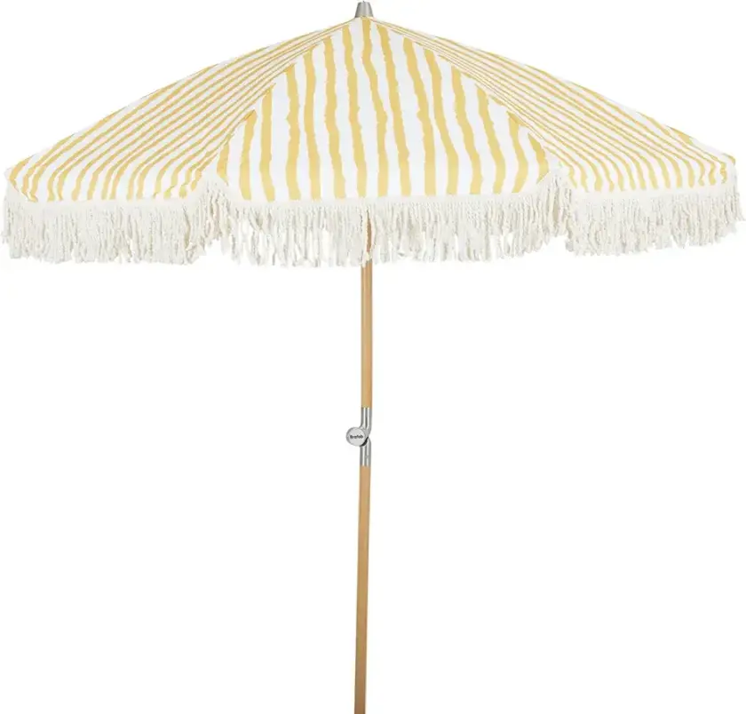 Gatsby parasoll Ø180 cm med gule striper