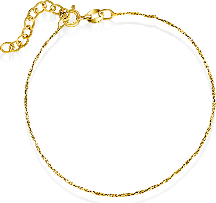 Armbånd i forgylt 925 sølv, 19 cm