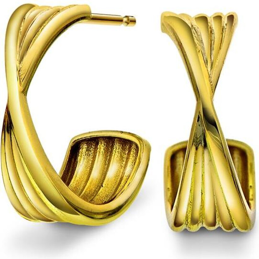 Athens Aura øreringer i forgylt 925 sølv