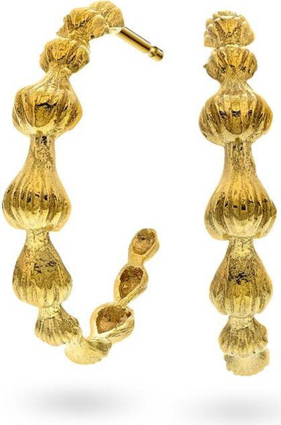 Magma øredobber i forgylt 925 sølv