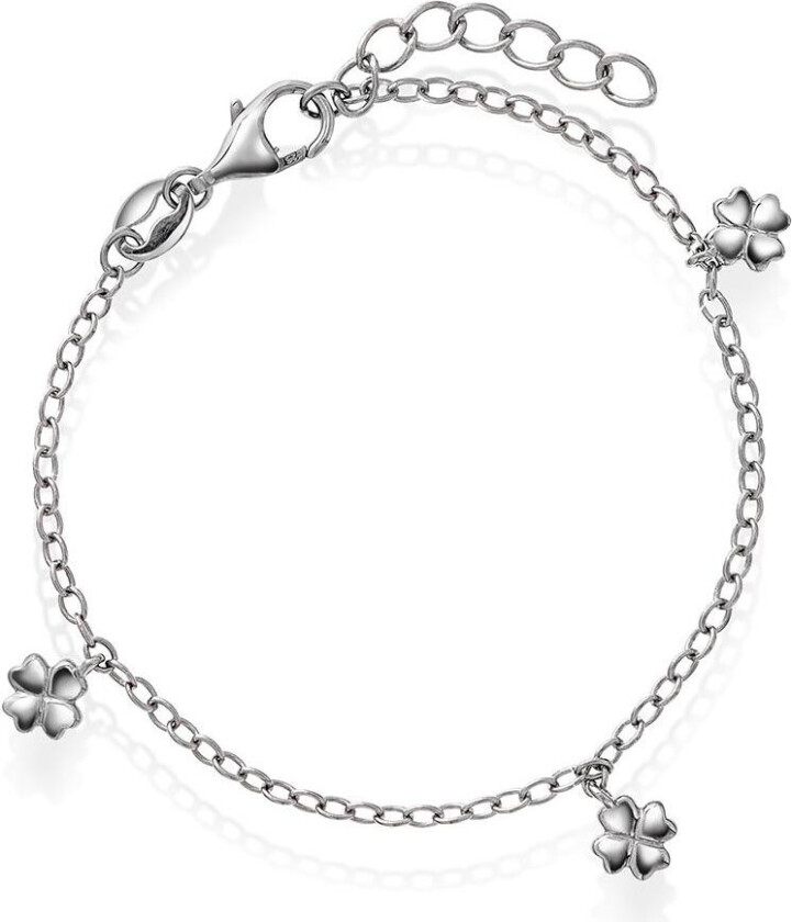Armbånd til barn i 925 sølv med firkløver