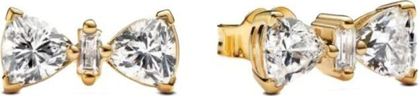 Øredobber i 925 forgylt sølv med sløyfe