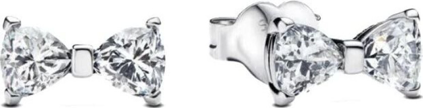 Timeless, Øredobber i 925 sølv med sløyfe og zirkonia