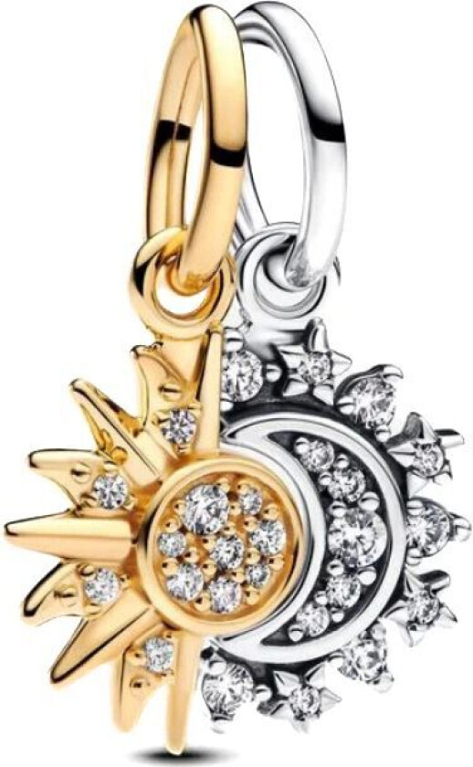 Moments, Charms i forgylt 925 sølv med måne og sol
