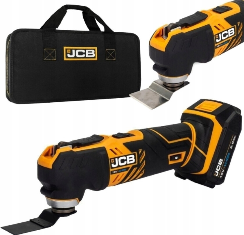 Jcb Oscillerende Multiverktøy 18V (Sett: 2Ah Batteri, Lader, Bag)