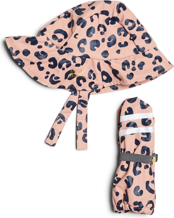 Lyon Sydvest & Forede Votter, Leo Mellow Rose, 2-4 år - Regnvotter & Sydvester - 100% Polyester