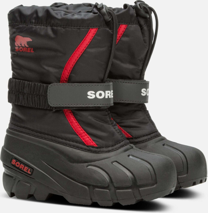 Children's Flurry Vintersko, Black/Bright Red, 30 - Vintersko & Vinterstøvler