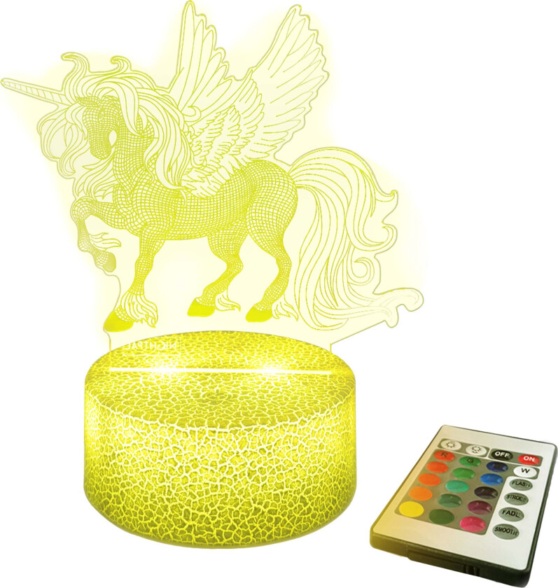 3D-Nattlampe, Enhjørning - Nattlamper