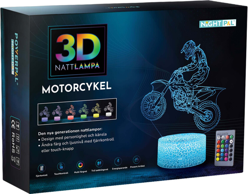 3D-Nattlampe, Motorsykkel - Nattlamper