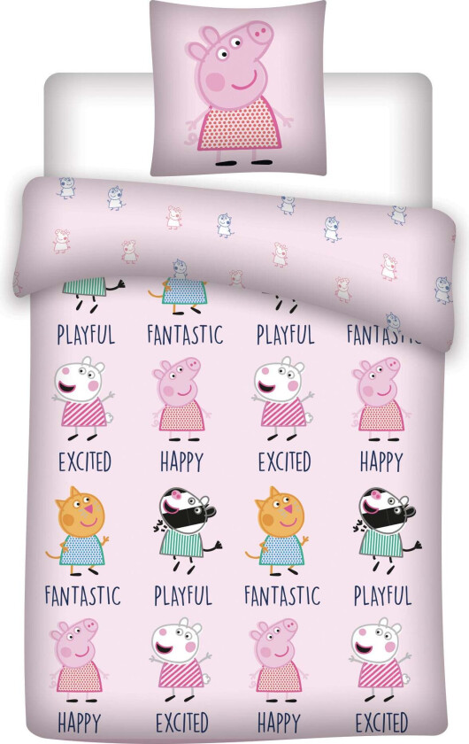 Sengetøy 140x200 Rosa - Sengesett - 100% Bomull