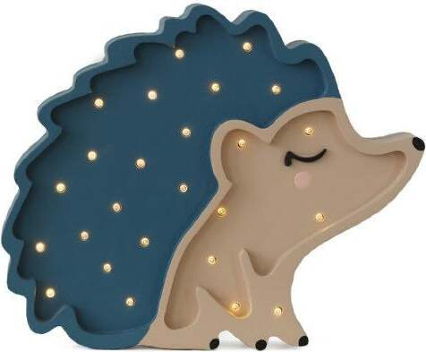 Lampe Pinnsvin, Tre/Blå - Nattlamper