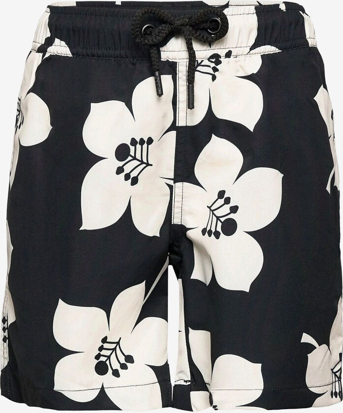 Kenny Badeshorts, Bb Graphic Floral Black Beauty, 146-152 - Badetøy - 100% Polyester