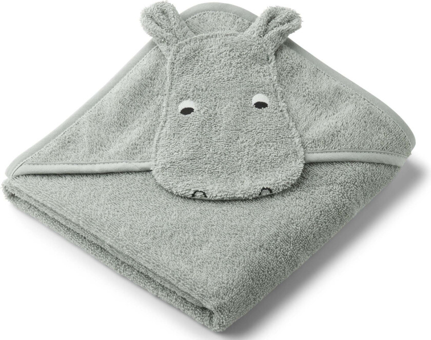 Albert Håndkle med Hette, Hippo Dove Blue - Badehåndklær - Bomull