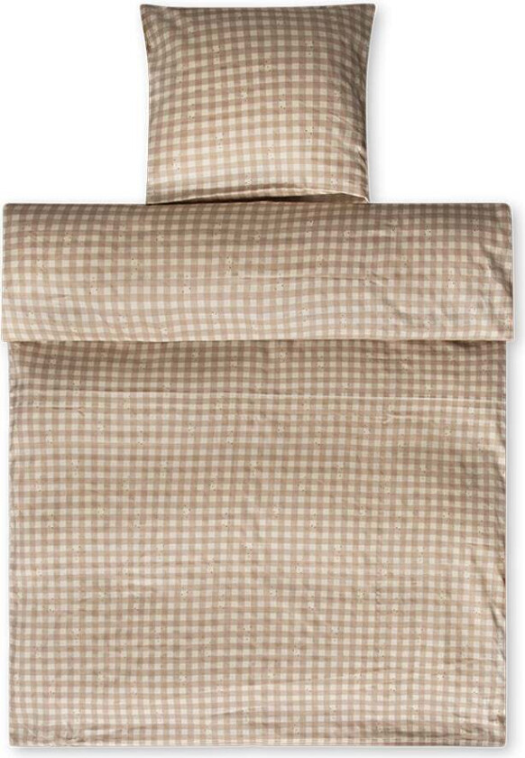 Levi Sengesett, Stardust Check Beige, 70x100 cm - Sengesett - Bomull