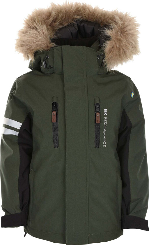 Colden Vinterjakke, Green 80 - Barnejakker - Polyester,Nylon,Fleece