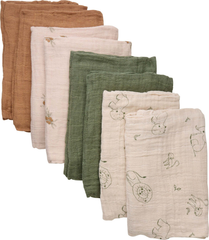 Musselintepper 8-Pack, Deep Lichen Green - Gulpekluter & Babytepper