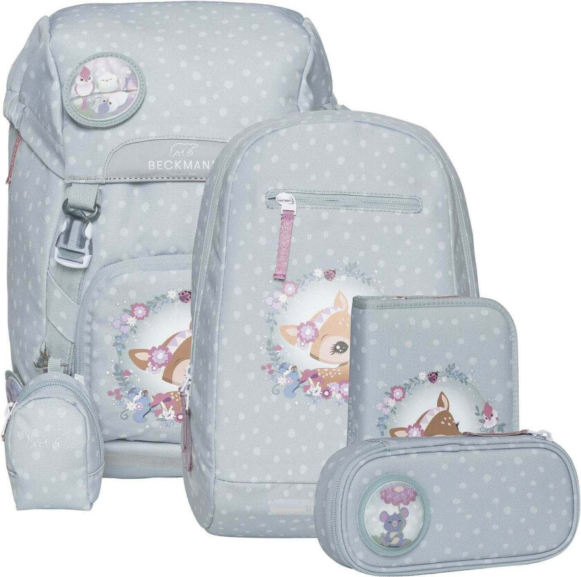 Classic Ryggsekk Sett 22L, Forest Deer Dusty Mint - Ryggsekker