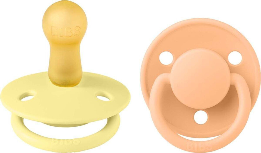 Smokk De Lux 2-pack Lateks Størrelse 2, Sunshine/Peach Sunset - Smokker