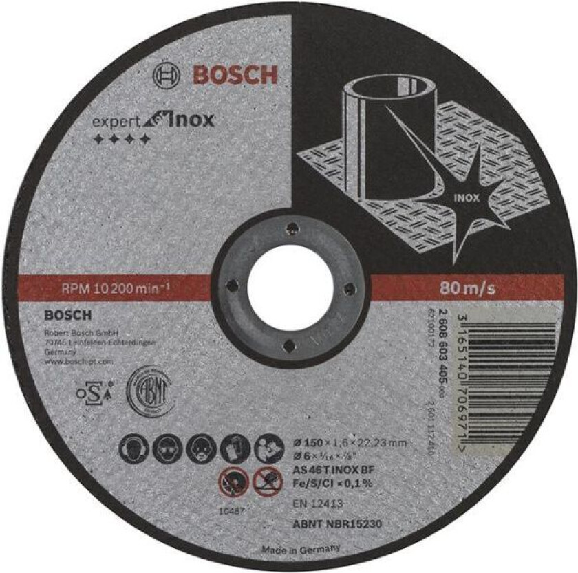 Expert for Inox Kappeskive 150x22,23mm