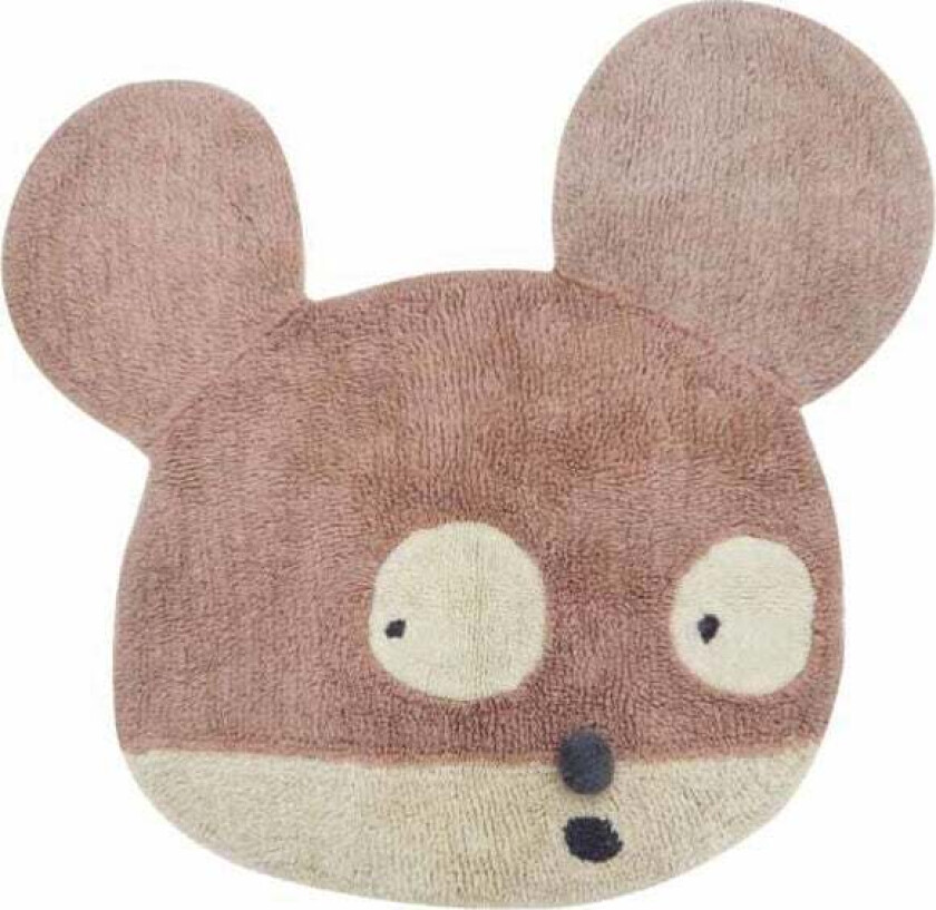 Bilde av Lorena Canals Woolable Gulvteppe Miss Mighty Mouse, Rose - Gulvtepper - 100% Ull