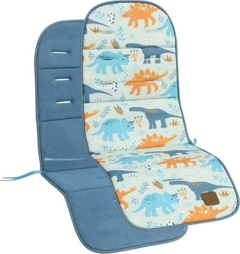 Dino Sittepute, Blå/Oransje - Sitteputer & Lammeskinn