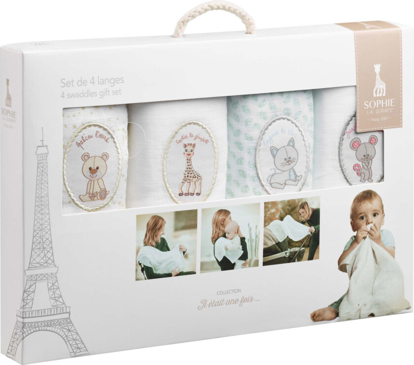 Musselinteppe 4-pack - Gulpekluter & Babytepper - Bomull