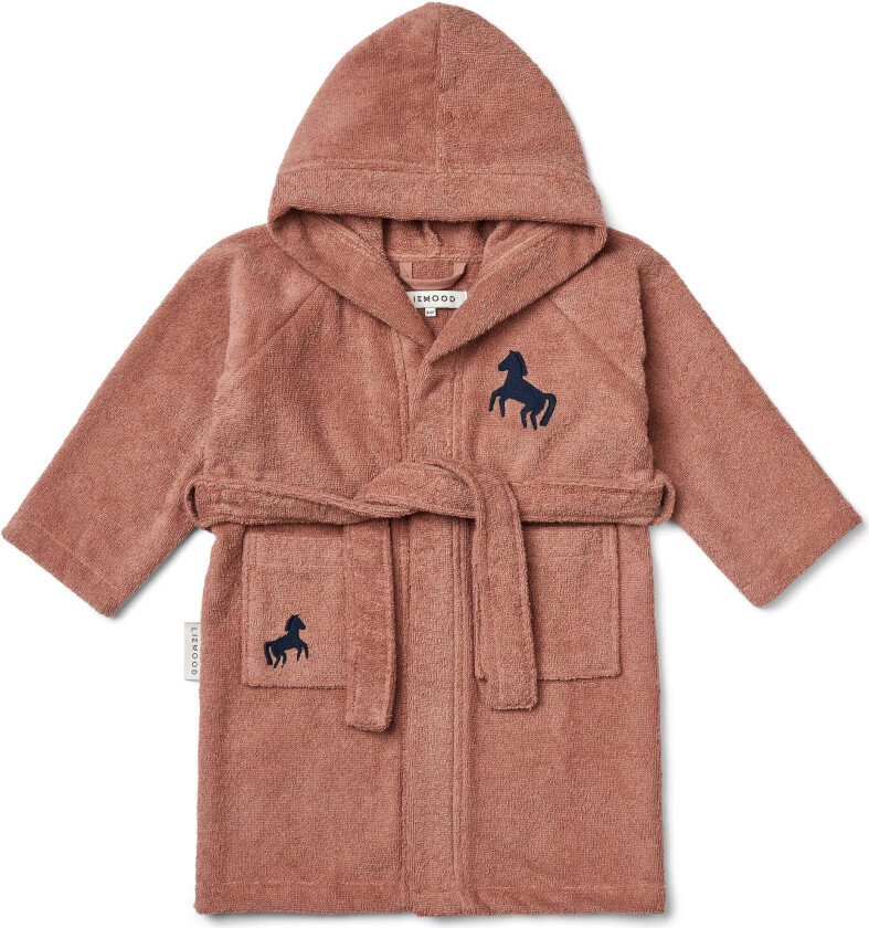 Kenna Badekåpe, Horses/Dark Rosetta, 1-2 år - Badetøy - Bomull