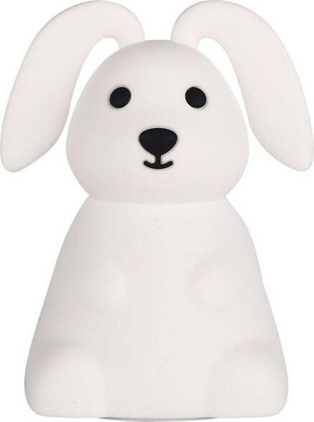 Carlo Baby Bunny Floppy Ears LED Nattlampe, Hvit - Nattlamper - Silikon,Plast