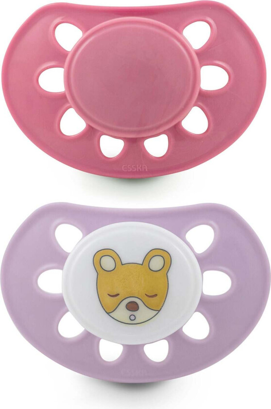 Classic Teddy Lateks Smokk 2-pack 4-36 m, Blå - Smokker - Silikon